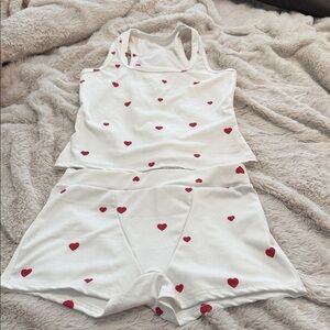Heart Print Women's Sleepwear Set